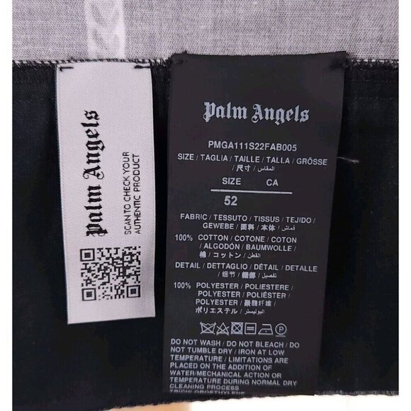 Palm Angels Allover Palm Print Pullover Shirt Size 52 XL Oversized Mens New - Picture 9 of 13